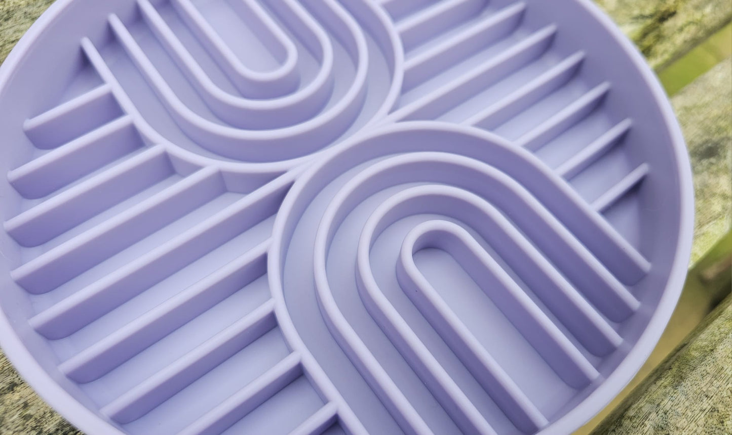 Rainbow Silicone Slow Feeder Bowl - Lavender