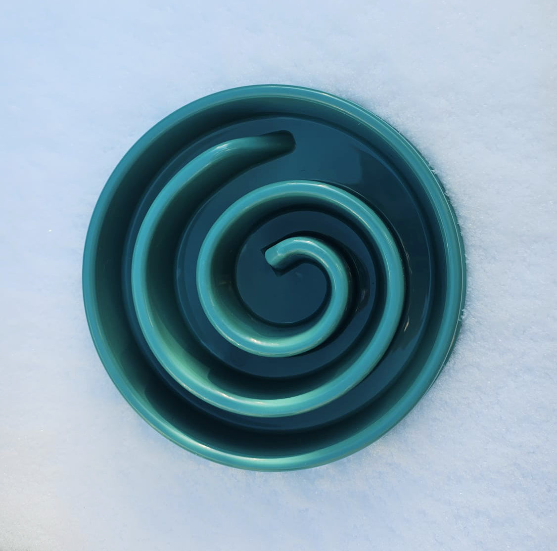 Spiral Slow Feeder Bowl - Forest Green