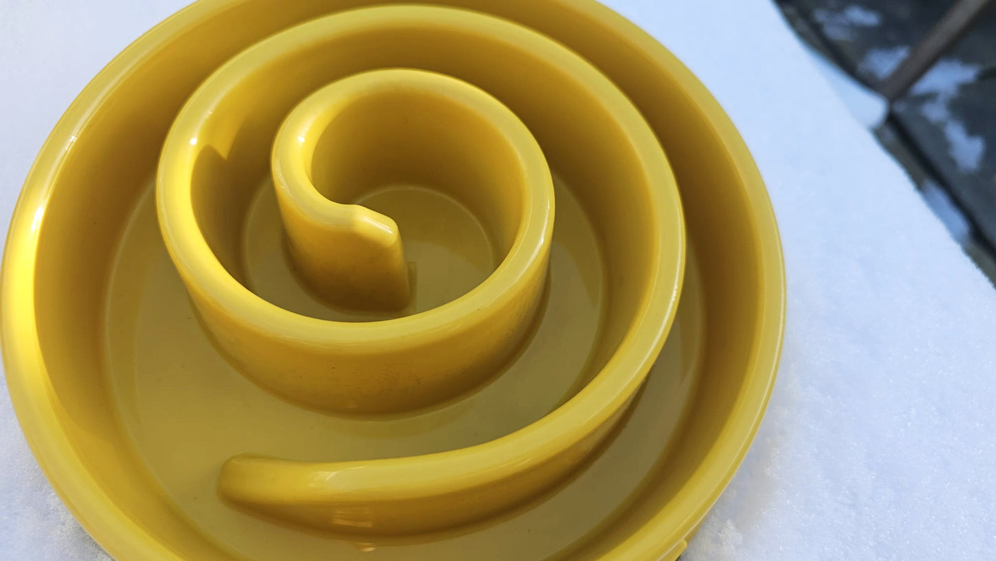 Spiral Slow Feeder Bowl - Sunshine