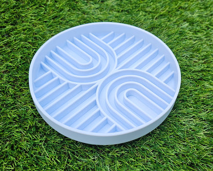Rainbow Silicone Slow Feeder Bowl - Sky Blue