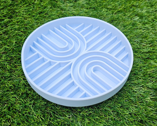 Rainbow Silicone Slow Feeder Bowl - Sky Blue
