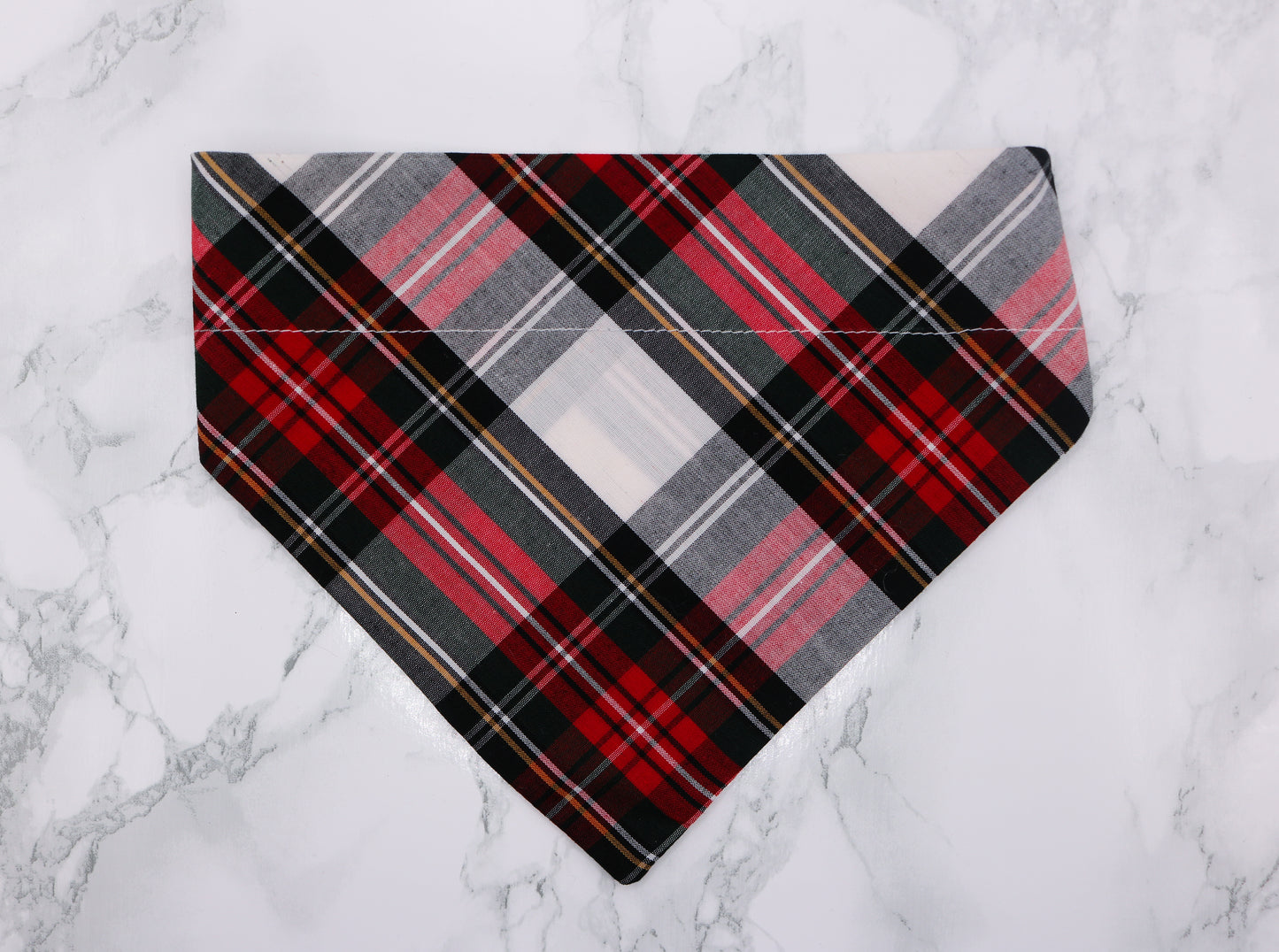 Red and White Tartan Bandana
