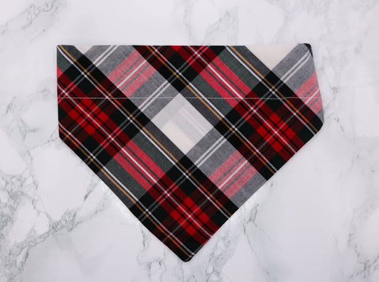 Red and White Tartan Bandana