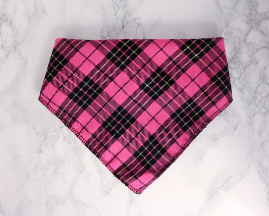 Pink Tartan Bandana