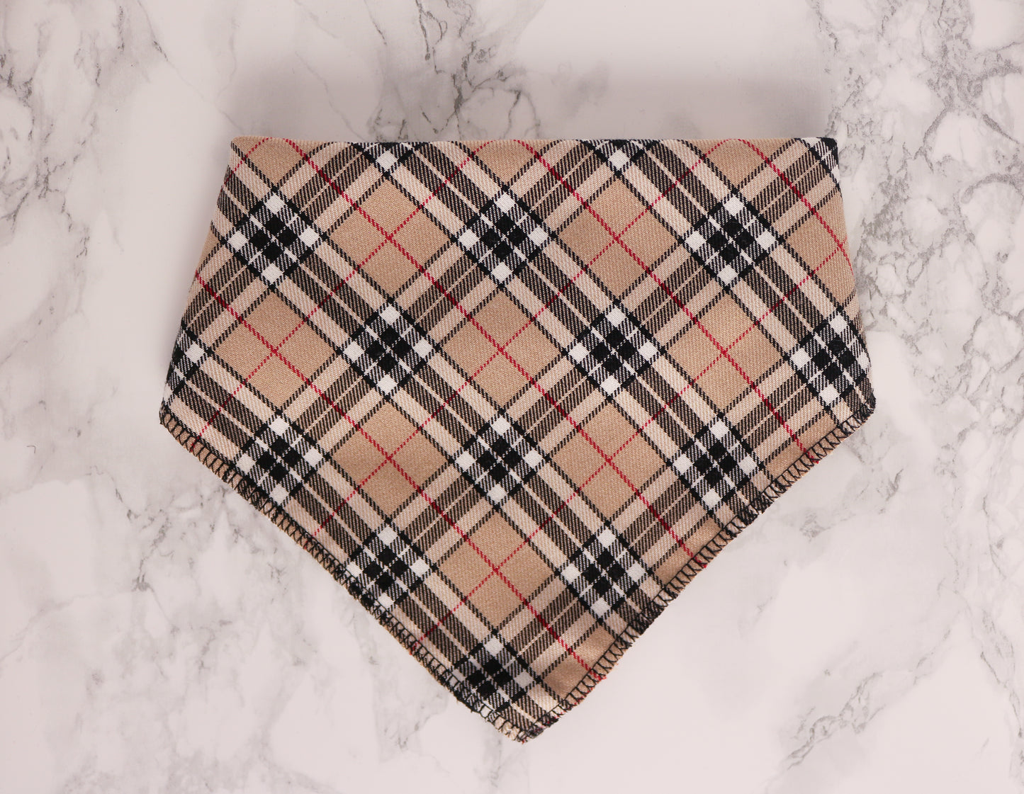 Beige Tartan Bandana