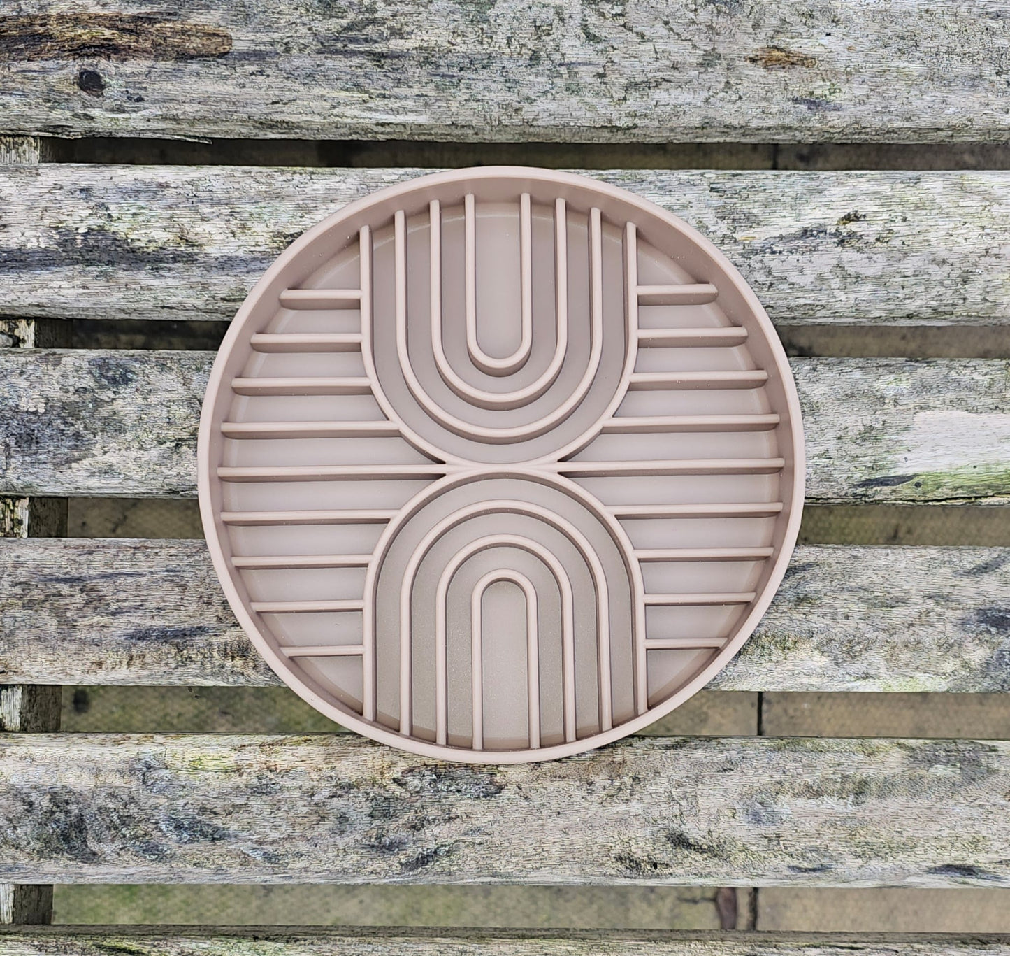 Rainbow Silicone Slow Feeder Bowl - Mocha