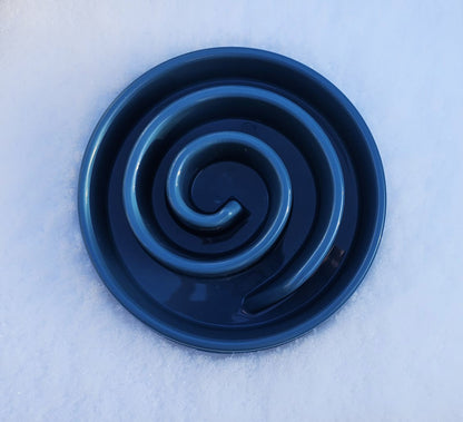 Spiral Slow Feeder Bowl - Midnight Blue