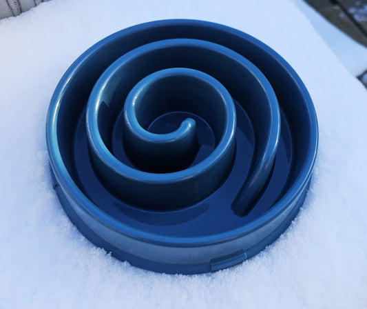 Spiral Slow Feeder Bowl - Midnight Blue