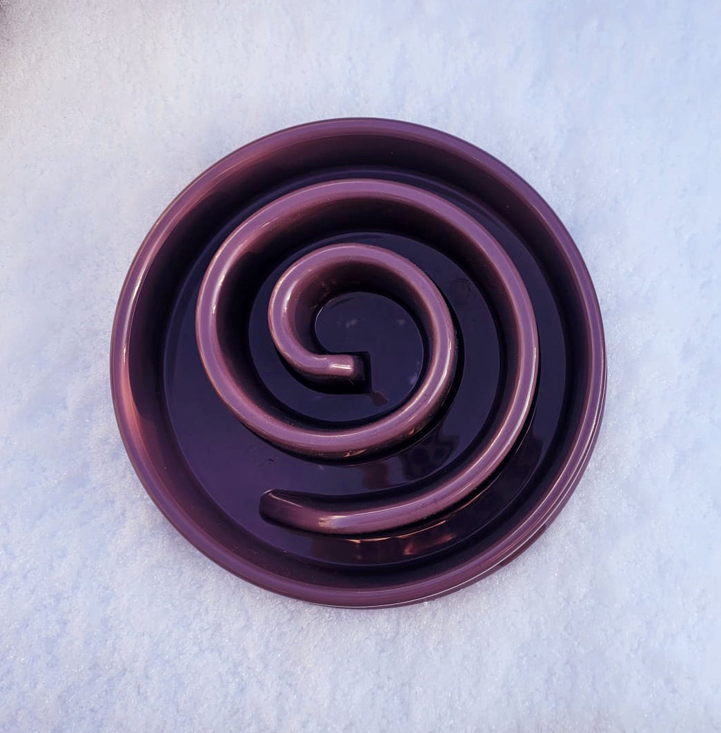 Spiral Slow Feeder Bowl - Mulberry